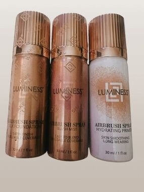 Luminess Airbrush Spray Silk Foundation (x2) + Hydrating Primer Warm 070 Kit